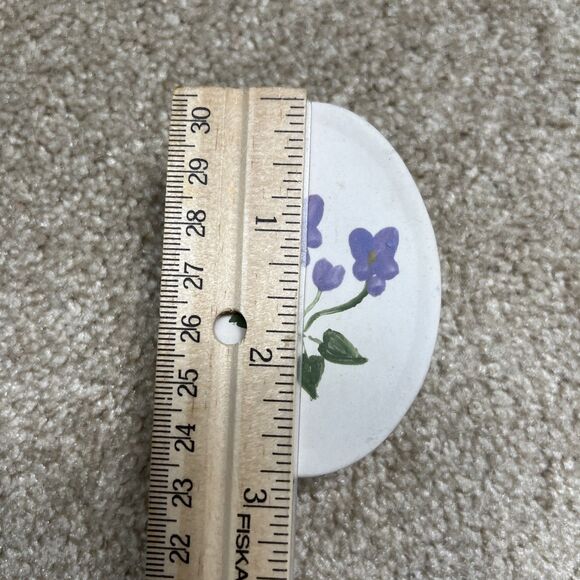 Hand Painted Cottage Pottery Victorian Scented Trinket Box Flowers British Made - Picture 5 of 7